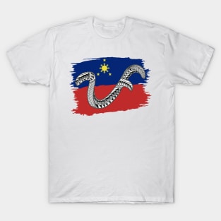 Philippine Flag Tribal line Art / Baybayin word PA T-Shirt